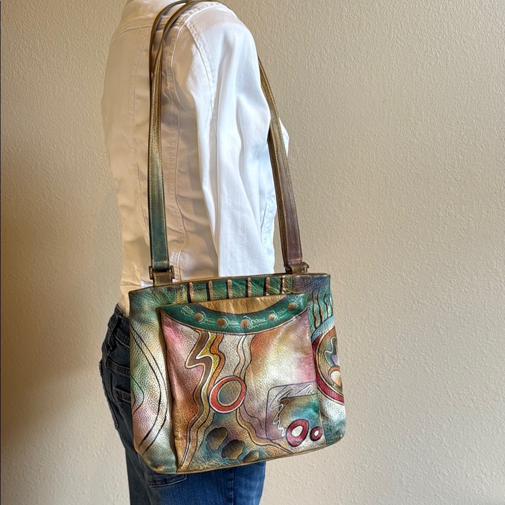 Anuschka Artistic Multicolor Shoulder Bag - Picture 3 of 12